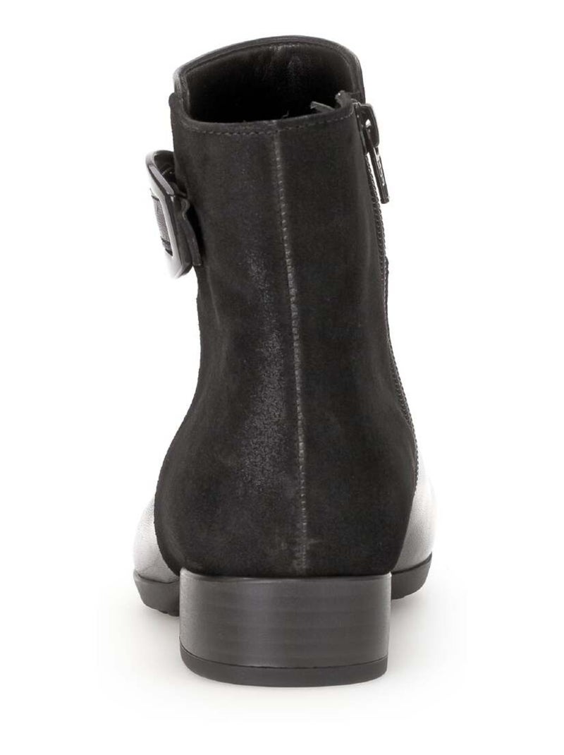 Bottines  en combinaison cuirs Gabor Noir Noir - Kiabi