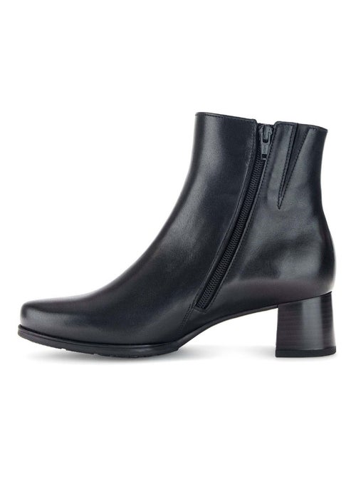 Bottines  en combinaison cuirs - Kiabi