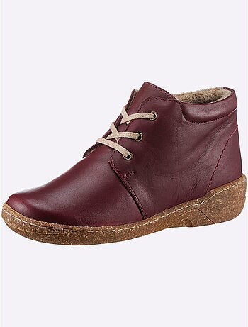 Bottines en cuir avec lacets et semelle souple - taille standard - witt