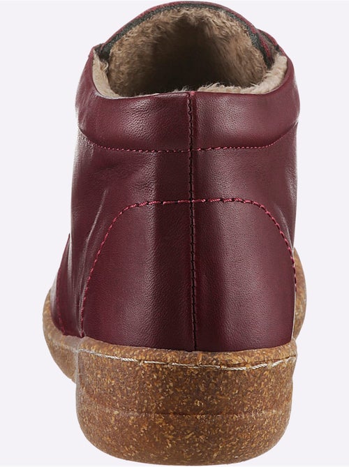 Bottines en cuir à lacets avec doublure textile douce - taille standard - witt - Kiabi