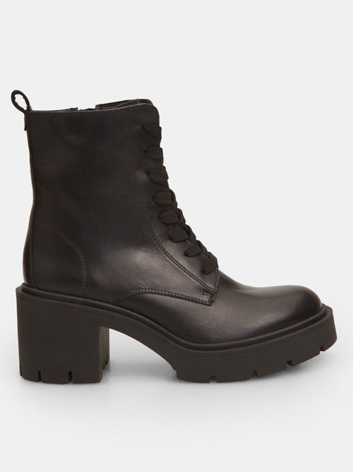 Bottines en cuir à talons BATA - Kiabi