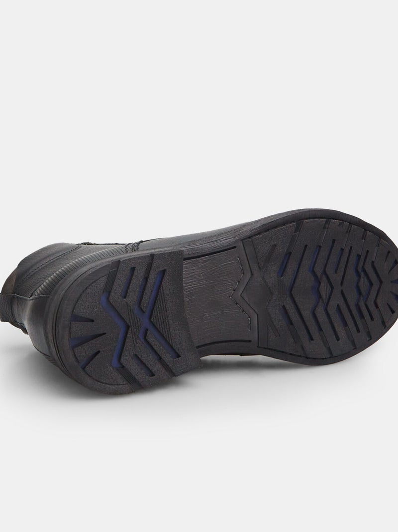 Bottines en cuir avec fermeture éclair BATA Noir - Kiabi