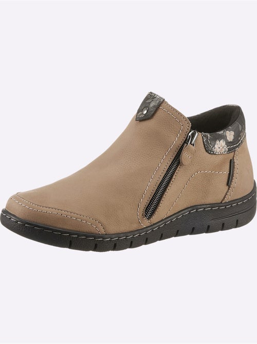 Bottines en cuir avec glissières latérales et semelle antichoc - Taille standard - Witt - Kiabi