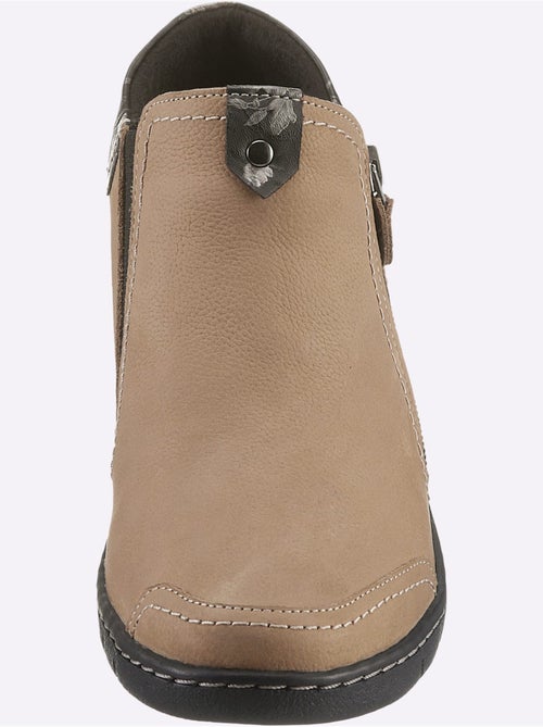 Bottines en cuir avec glissières latérales et semelle antichoc - Taille standard - Witt - Kiabi