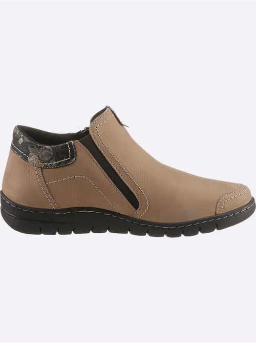 Bottines en cuir avec glissières latérales et semelle antichoc - Taille standard - Witt - Kiabi