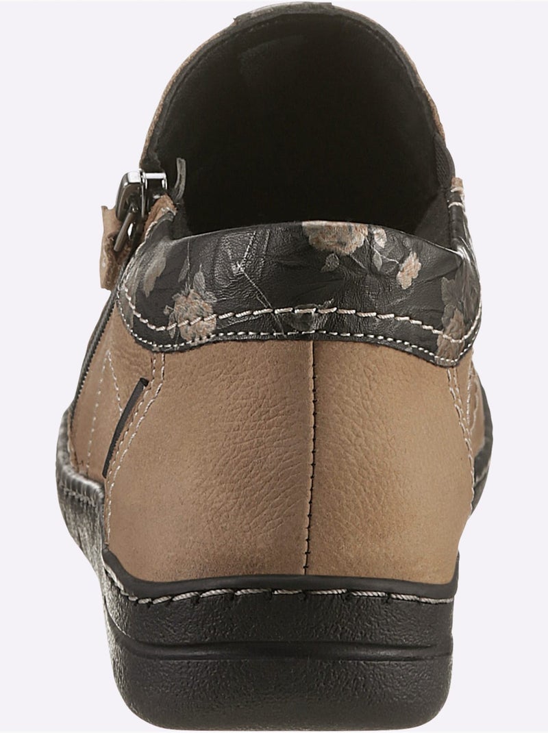 Bottines en cuir avec glissières latérales et semelle antichoc - Taille standard - Witt Jaune - Kiabi