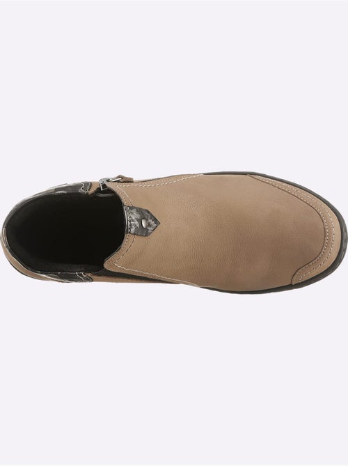 Bottines en cuir avec glissières latérales et semelle antichoc - Taille standard - Witt - Kiabi