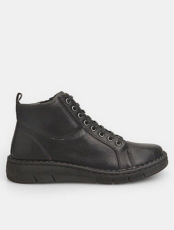 Bottines en cuir avec lacets et zip BATA