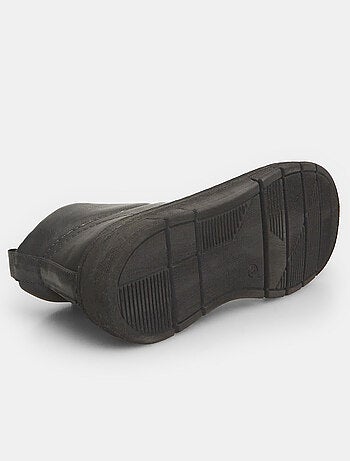 Bottines en cuir avec lacets et zip BATA