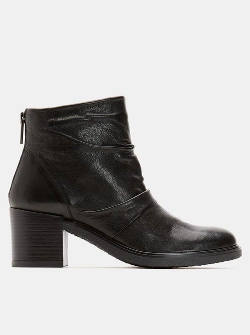 bottines en cuir avec large talon BATA - Kiabi