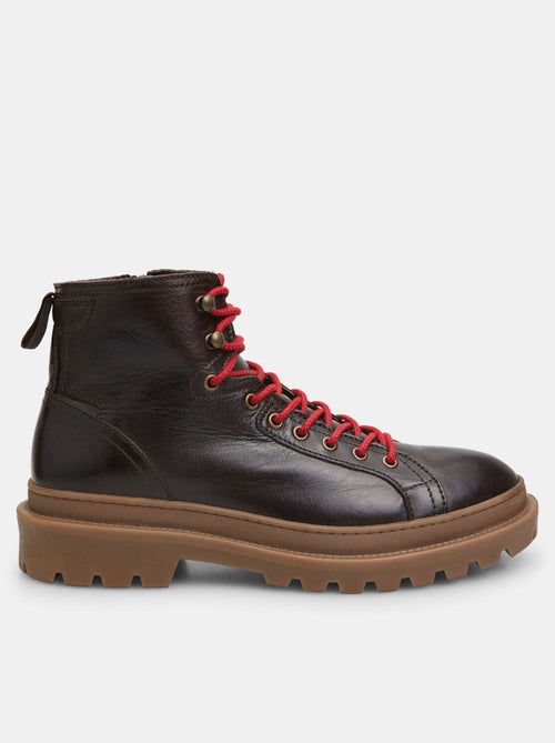 Bottines en cuir avec semelle crantée BATA - Kiabi