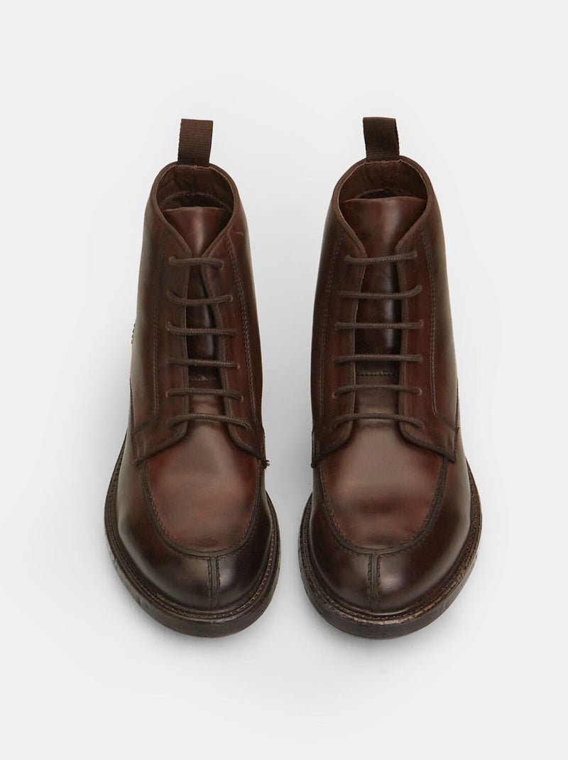 Bottines en cuir BATA Marron - Kiabi