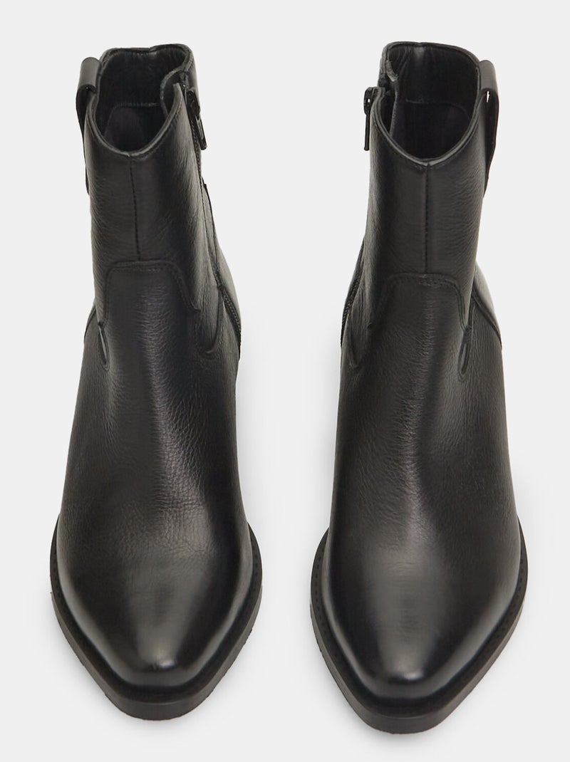 Bottines en cuir  BATA Noir - Kiabi