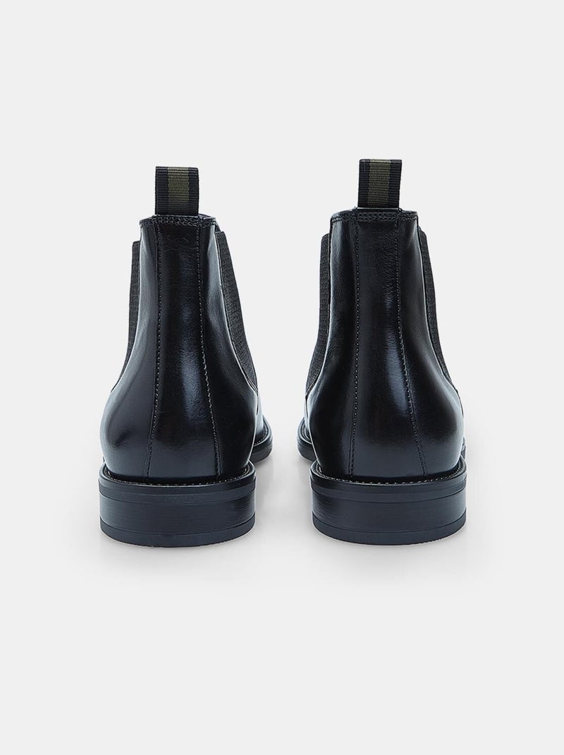Bottines en cuir BATA Noir - Kiabi