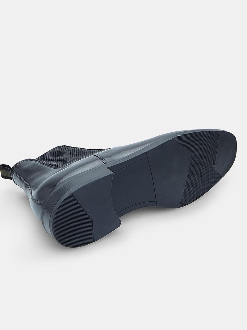 Bottines en cuir BATA Noir - Kiabi