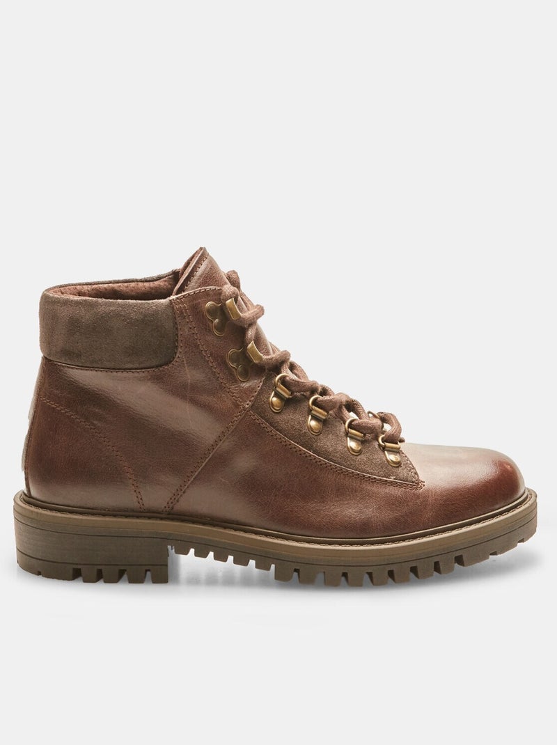 Bottines en cuir Bata Red Label BATA Marron - Kiabi