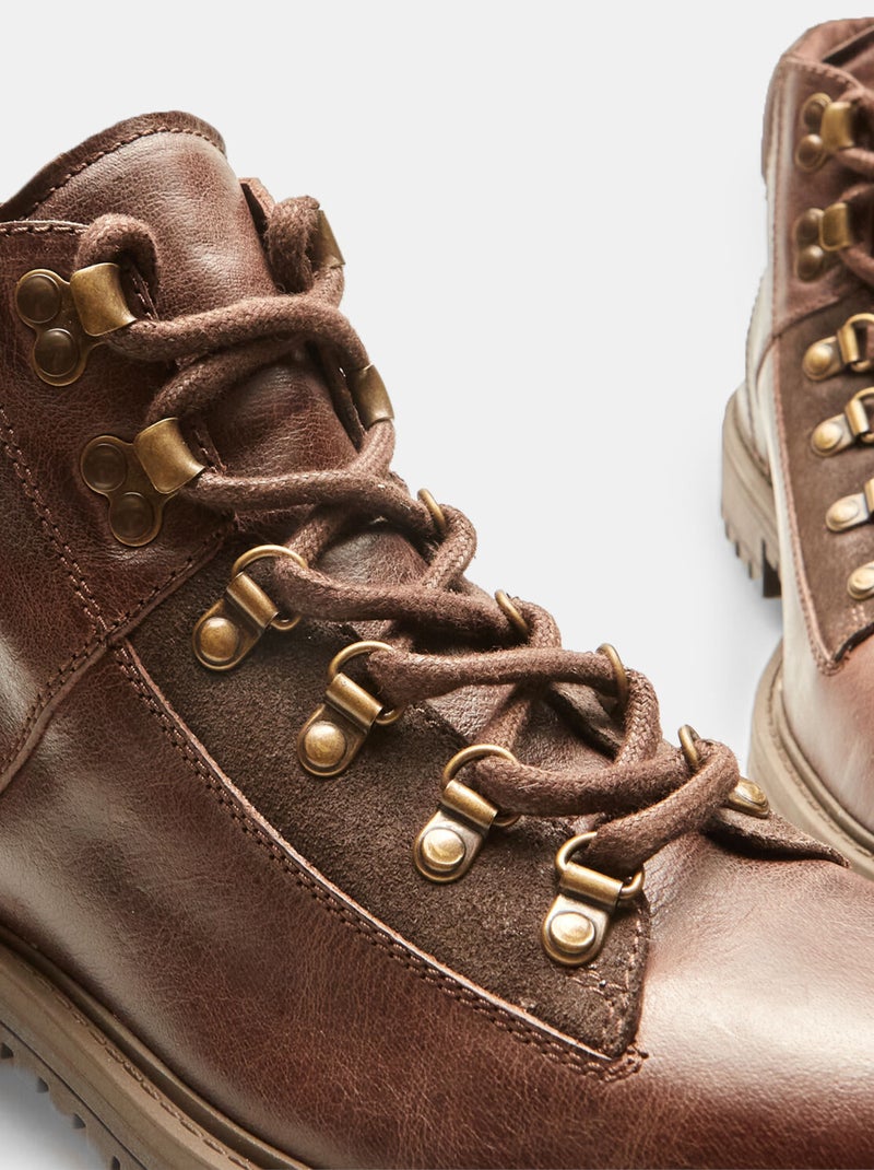 Bottines en cuir Bata Red Label Marron - Kiabi