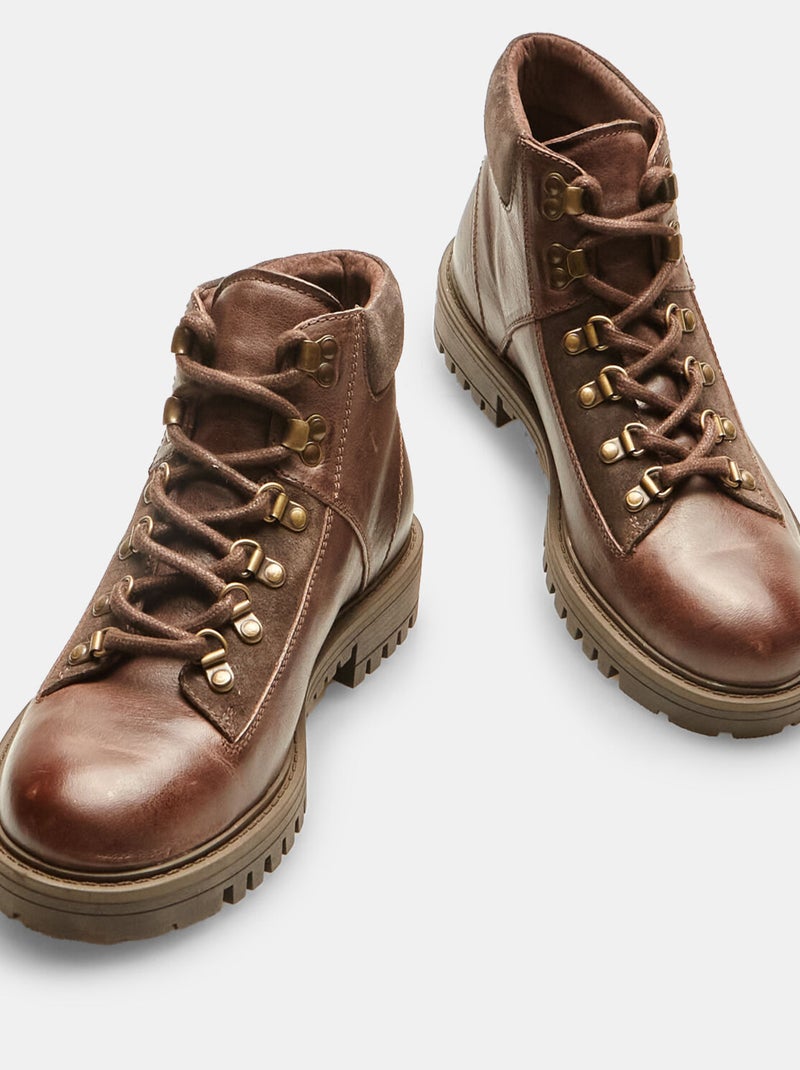 Bottines en cuir Bata Red Label Marron - Kiabi