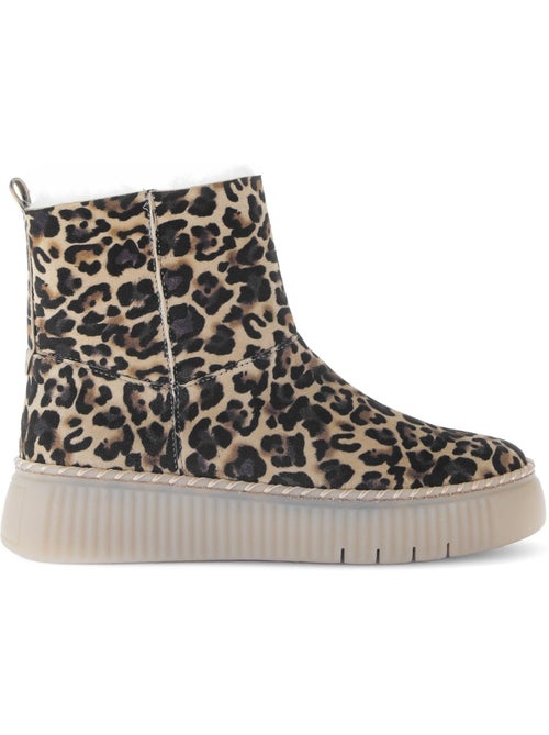 Bottines  en cuir - Kiabi
