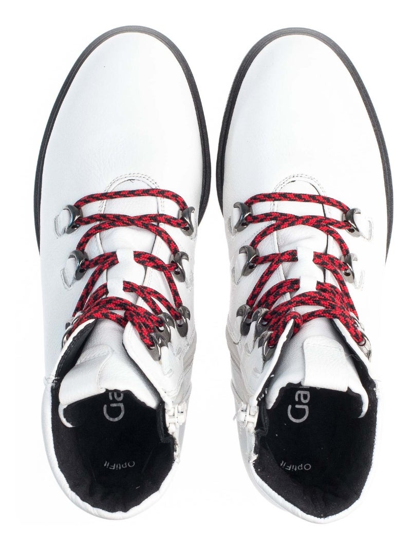 Bottines  en cuir Blanc - Kiabi