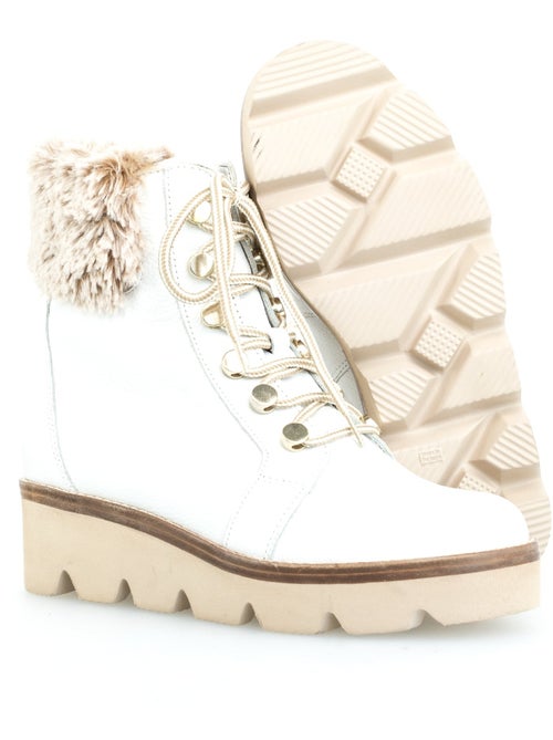 Bottines  en cuir - Kiabi