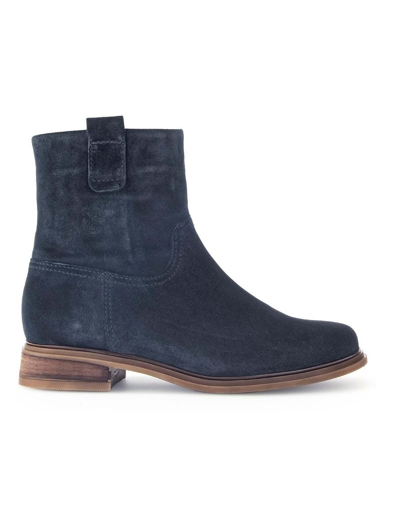 Bottines  en cuir Bleu - Kiabi