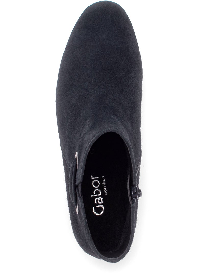 Bottines  en cuir Bleu - Kiabi