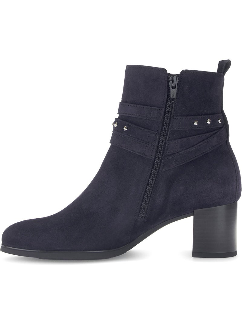 Bottines  en cuir Bleu - Kiabi