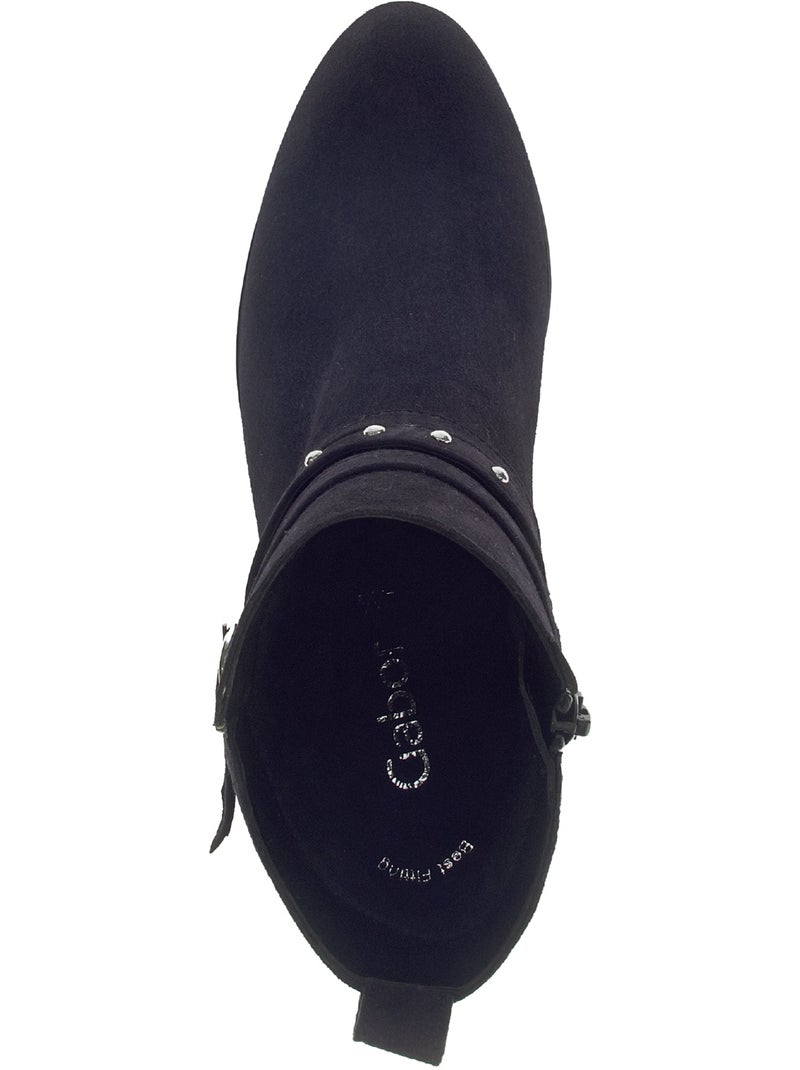 Bottines  en cuir Bleu - Kiabi