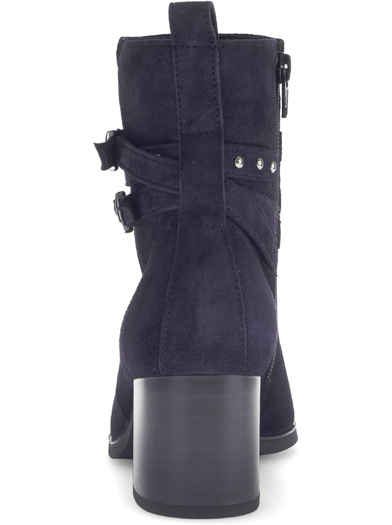 Bottines  en cuir Bleu - Kiabi