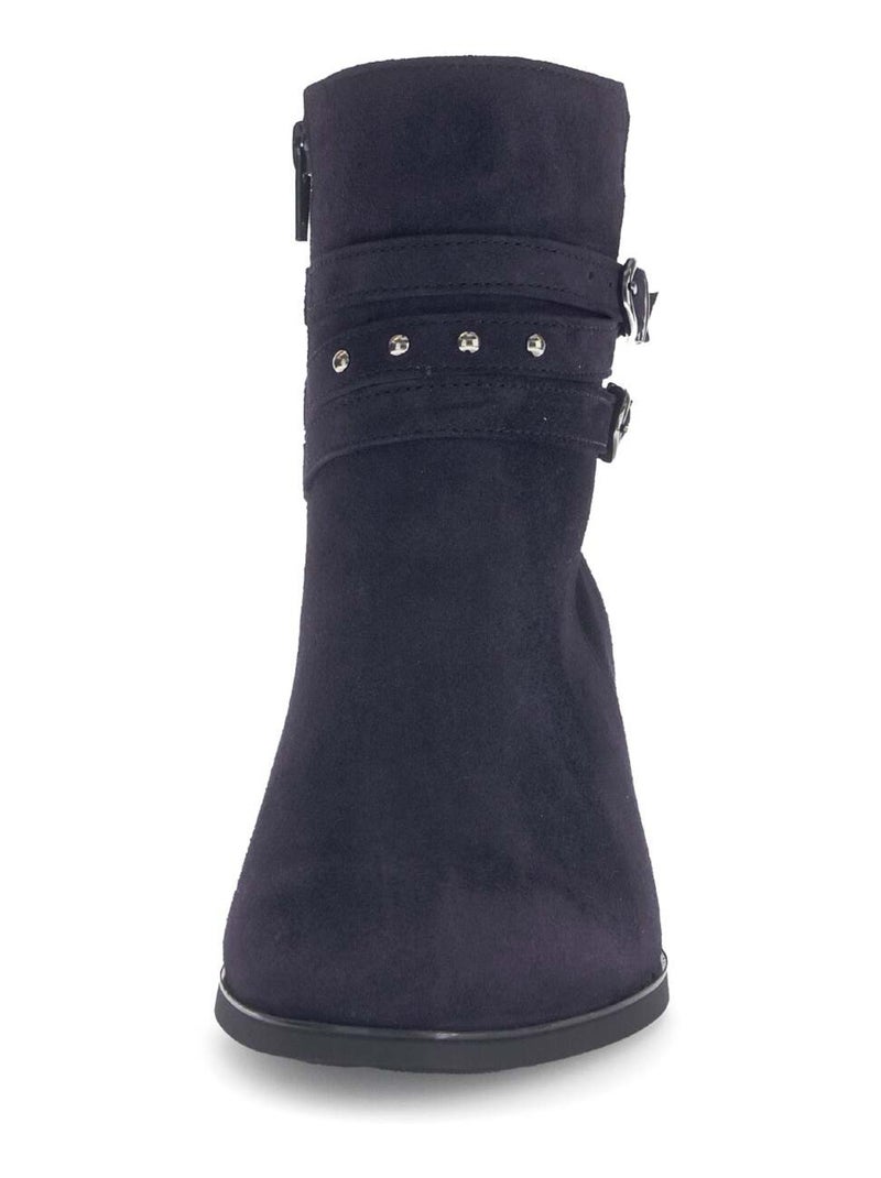 Bottines  en cuir Bleu - Kiabi