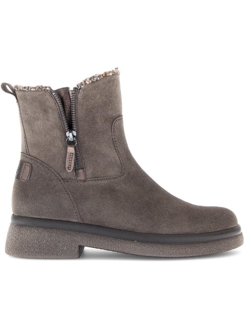 Bottines en cuir et textile combinés - Kiabi Bottines en cuir et textile combinés - Kiabi