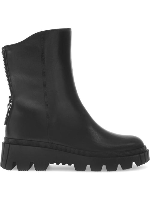 Bottines en cuir et textile combinés - Kiabi Bottines en cuir et textile combinés - Kiabi
