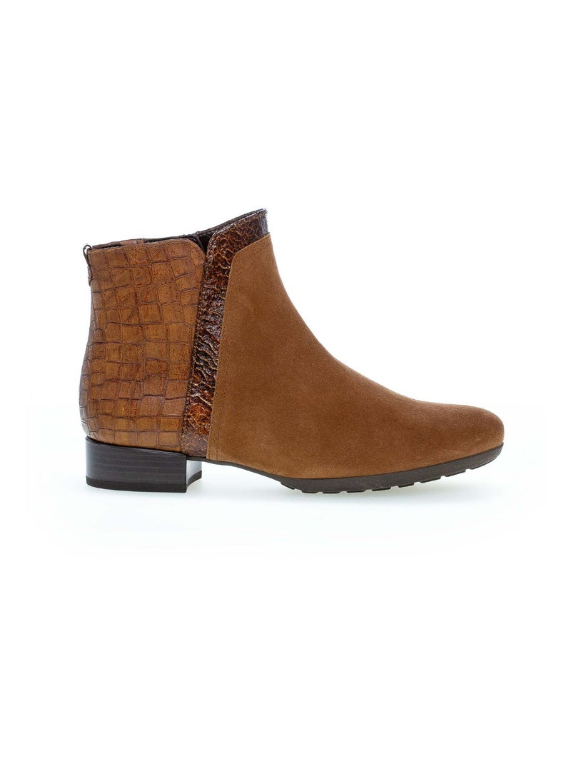Bottines  en cuir Gabor Marron - Kiabi