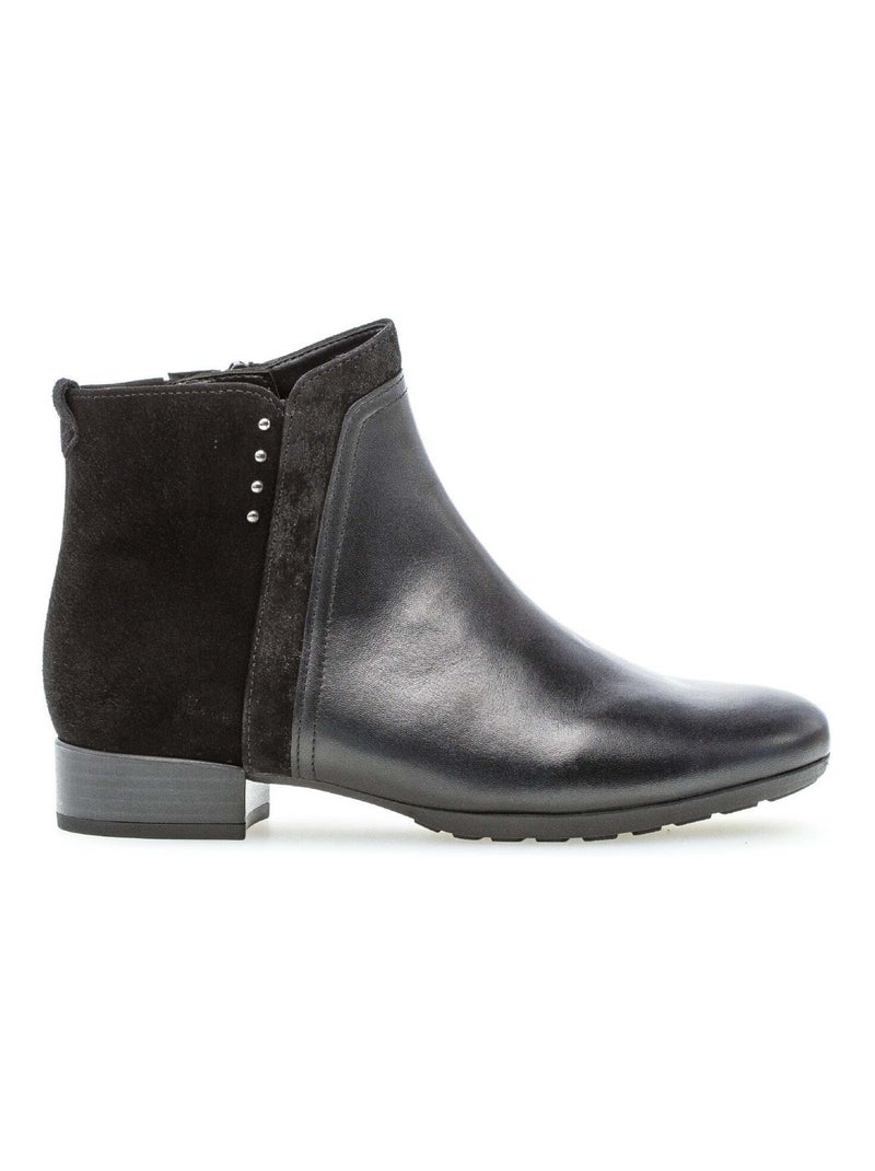 Bottines  en cuir Gabor Noir Noir - Kiabi