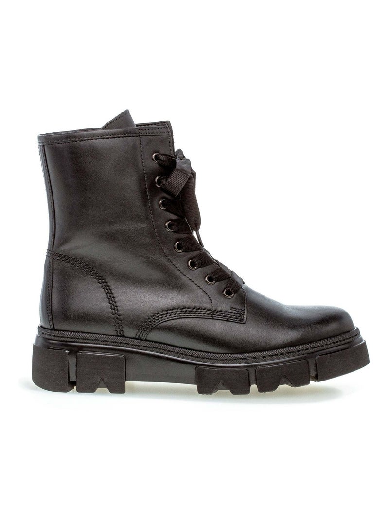 Bottines  en cuir Gabor Noir Noir - Kiabi