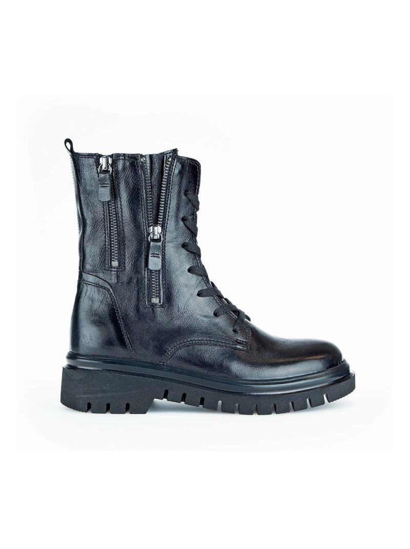 Bottines  en cuir Gabor Noir Noir - Kiabi