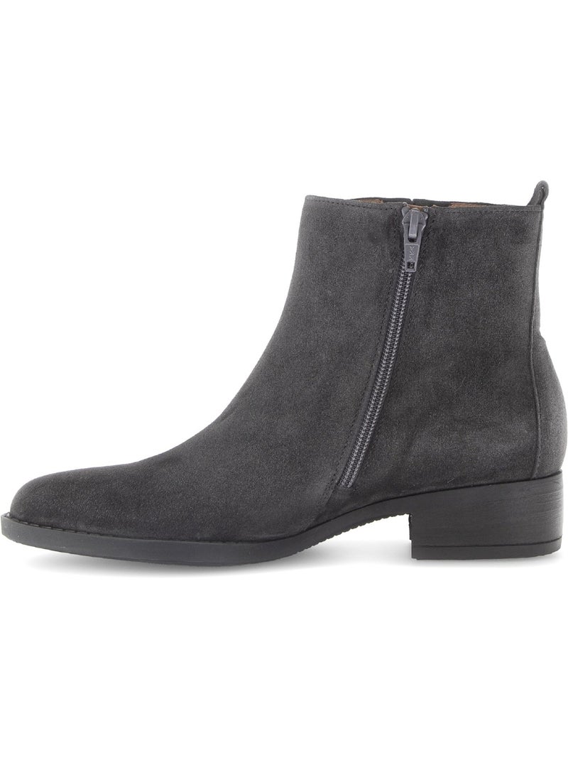 Bottines  en cuir Gris - Kiabi