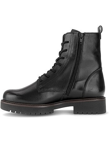 Bottines en cuir lisse (adaptée hallux valgus)