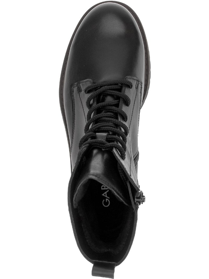 Bottines  en cuir lisse (adaptée hallux valgus) Noir Noir - Kiabi