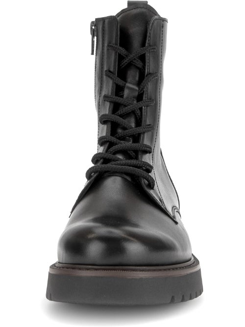 Bottines en cuir lisse (adaptée hallux valgus) - Kiabi Bottines en cuir lisse (adaptée hallux valgus) - Kiabi