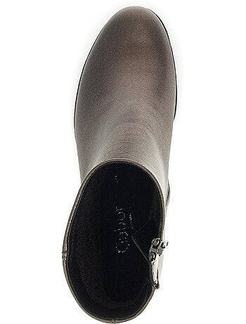 Bottines en cuir lisse