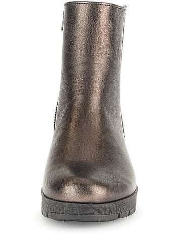 Bottines en cuir lisse
