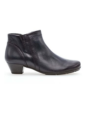Bottines en cuir lisse