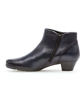 Bottines en cuir lisse