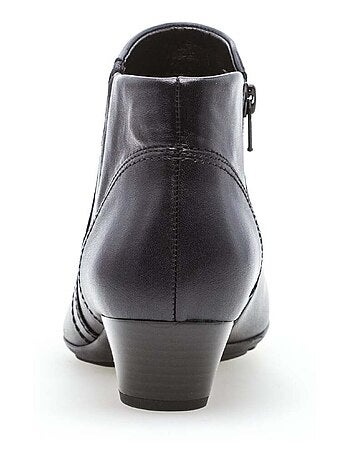 Bottines en cuir lisse