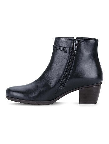 Bottines en cuir lisse