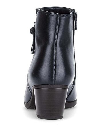 Bottines en cuir lisse