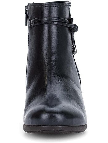 Bottines en cuir lisse