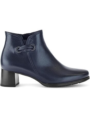 Bottines en cuir lisse